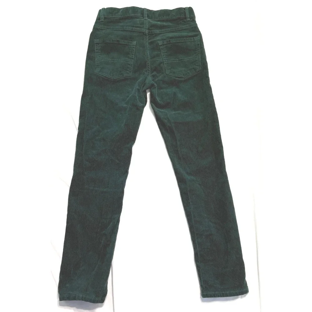 The Children's Place Corduroy Pants Boy 10 Hunter Green Straight Leg Adjustable